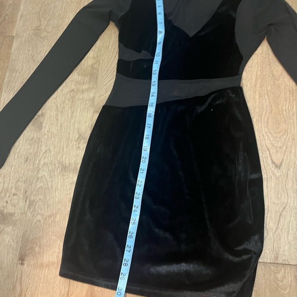 ROOM SERVICE-VELVET MESH CUT OUT DETAIL MINI DRESS - Picture 5 of 8